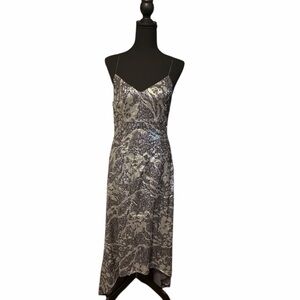 Elegant Silver Sequin Dress